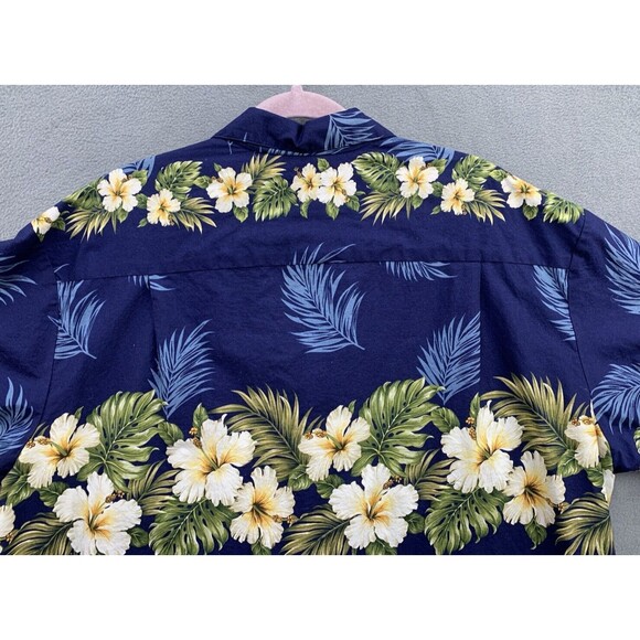 Vintage KY's Hawaiian Aloha Camp Shirt Size 2XL Floral Cotton Button Up USA - Picture 10 of 14